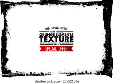 Grunge texture - abstract stock vector template - easy to use