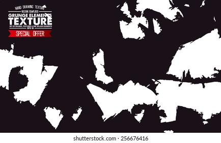 Grunge texture - abstract stock vector template - easy to use