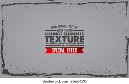 Grunge texture - abstract stock vector template - easy to use