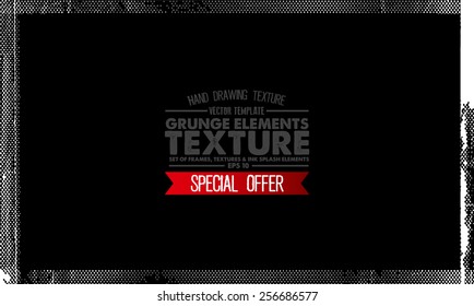 Grunge texture - abstract stock vector template - easy to use