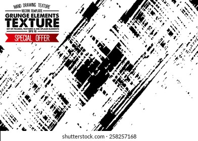Grunge texture - abstract stock vector template - easy to use 