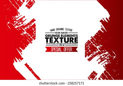 Grunge texture - abstract stock vector template - easy to use 