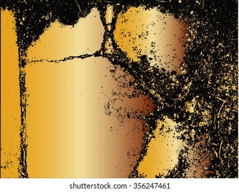 Grunge texture - abstract stock vector template concrete crack floor - easy to use