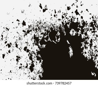 Grunge texture. Abstract template. Background with the effect of noise, grain, roughness. Vector illustration for a design surface.