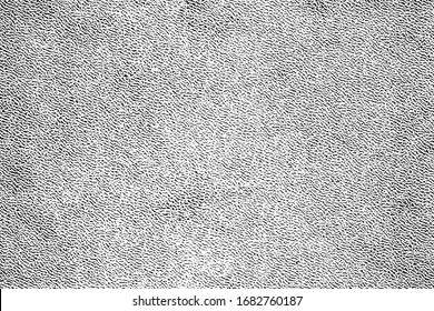 Textura gruesa de cuero artificial. Fondo monocromo de la superficie de la piel con manchas, medio tono, ruido y grano. Plantilla superpuesta. Ilustración del vector
