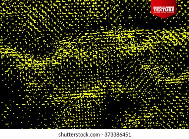 Grunge texture background - abstract isolated yellow texture on black background -stock vector design template