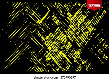 Grunge texture background - abstract isolated yellow texture on black background - stock vector design template