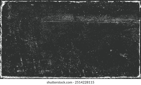 Grunge blanco y negro. Textura de superposición de tensión. Polvo superficial Abstractas y concepto de fondo de pared sucia áspera. Efecto desgastado, desgarrado y desgastado. Ilustración vectorial, EPS 10.