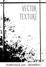 Grunge texture background. Black texture on white background. Editable Vector 
