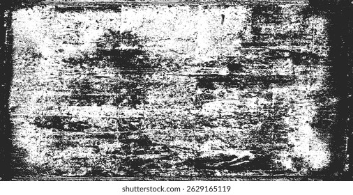 Fondo de textura de papel. Grunge blanco y negro. Textura de superposición de tensión. Polvo superficial Abstractas y concepto de fondo de pared sucia áspera. Efecto desgastado, desgarrado y desgastado. Ilustración vectorial, EPS 10.