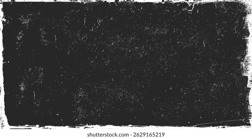 Fondo de textura de papel. Grunge blanco y negro. Textura de superposición de tensión. Polvo superficial Abstractas y concepto de fondo de pared sucia áspera. Efecto desgastado, desgarrado y desgastado. Ilustración vectorial, EPS 10.