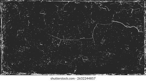 Fondo de textura de papel. Grunge blanco y negro. Textura de superposición de tensión. Polvo superficial Abstractas y concepto de fondo de pared sucia áspera. Efecto desgastado, desgarrado y desgastado. Ilustración vectorial, EPS 10.