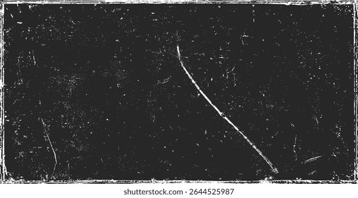 Fondo de textura de papel. Grunge blanco y negro. Textura de superposición de tensión. Polvo superficial Abstractas y concepto de fondo de pared sucia áspera. Efecto desgastado, desgarrado y desgastado. Ilustración vectorial, EPS 10.