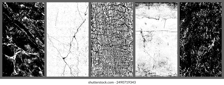 Grunge texture background, cracked surface, abstract rough textures. High quality distressed vector set for graphic design, posters, branding, prints, overlays and modern creative projects