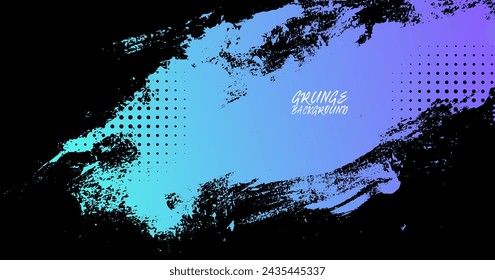 Grunge texture background. Distressed rough dark abstract textured. Blue purple isolated on black. Graphic design element vintage style decoration concept for banners, flyer, card, or brochure cover