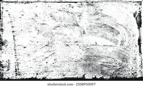 Papierstruktur. Alte Mauer. Staubiger schwarz-weißer Hintergrund. Hintergrund des Körnereffekts. Überlagerungsstruktur für Distress. Vektorgrafik, EPS 10.
