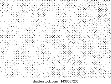Grunge texture background, Old pattern overlay vector, Black monochrome halftone dust