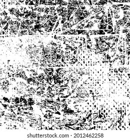 Grunge Texture Background Overlay in Black and White