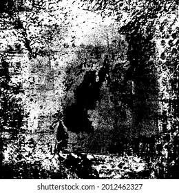 Grunge Texture Background Overlay in Black and White