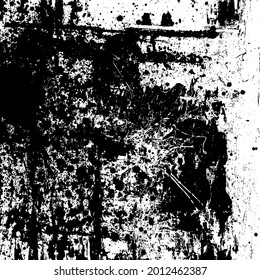 Grunge Texture Background Overlay in Black and White