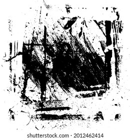 Grunge Texture Background Overlay in Black and White