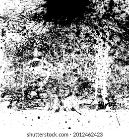 Grunge Texture Background Overlay in Black and White