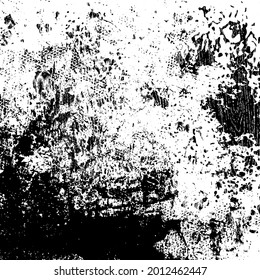 Grunge Texture Background Overlay in Black and White