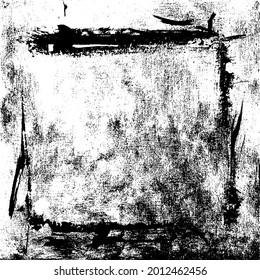 Grunge Texture Background Overlay in Black and White