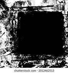 Grunge Texture Background Overlay in Black and White