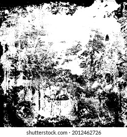 Grunge Texture Background Overlay in Black and White