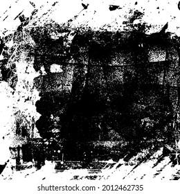 Grunge Texture Background Overlay in Black and White