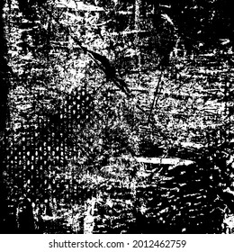 Grunge Texture Background Overlay in Black and White