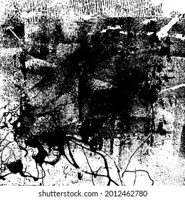 Grunge Texture Background Overlay in Black and White