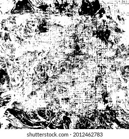 Grunge Texture Background Overlay in Black and White