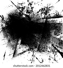 Grunge Texture Background Overlay in Black and White
