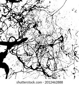 Grunge Texture Background Overlay in Black and White