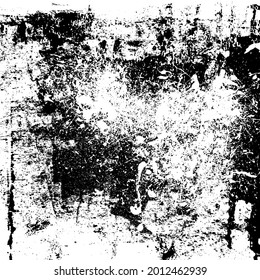 Grunge Texture Background Overlay in Black and White