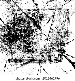 Grunge Texture Background Overlay in Black and White
