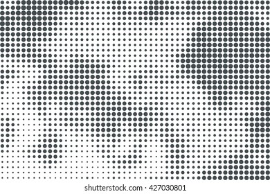 Grunge texture background, overlay effect with halftone offset design for artwork. Abstract scratch, dirty vector illustration with circles and dots.