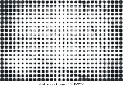 Grunge texture background, overlay effect with halftone offset design for artwork. Abstract scratch, dirty vector illustration with circles and dots.