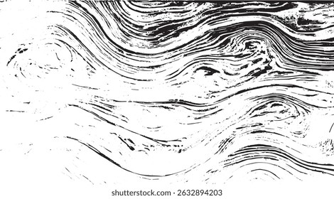Grunge texture background, overlay rough textured on white space luxury background with wood annual rings texture, wooden texture, wave pattern, white and black background, Abstract geometric bg.