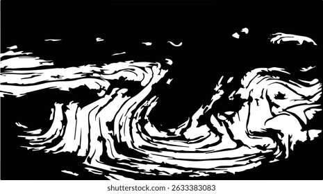 Fundo de textura Grunge, sobrepor texturizado áspero no fundo de luxo espaço branco com textura de anéis anuais de madeira, textura de madeira, padrão de onda, Vetor Grunge Pattern, fundo geométrico abstrato.