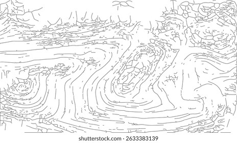 Fundo de textura Grunge, sobrepor texturizado áspero no fundo de luxo espaço branco com textura de anéis anuais de madeira, textura de madeira, padrão de onda, Vetor Grunge Pattern, fundo geométrico abstrato.
