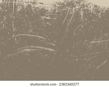 Grunge texture background vector, textured grungy brown vintage design element in old distressed paper or border illustration, scratches and grungy lines for photo overlay frame template