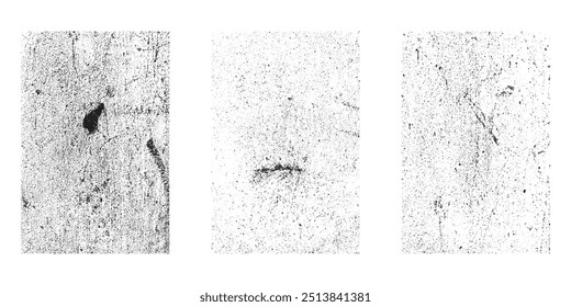 Conjunto de fondos de textura de grunge Vector de textura. Superposición de polvo Grano de angustia. efecto grungy simple. abstracto, salpicado, sucio, textura para su diseño.