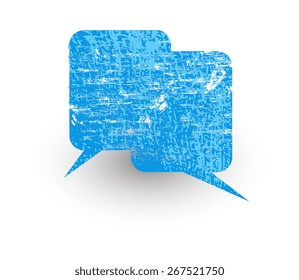 Grunge Texture Banner Talk Bubble