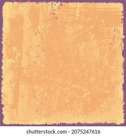 The grunge texture is beige. Abstract color background. Vector template of a scratched colored board