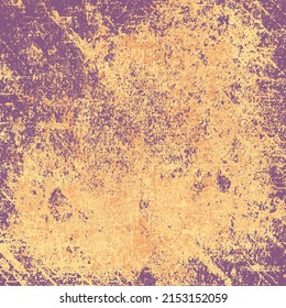The grunge texture is beige. Abstract color background. Vector template of a scratched colored board