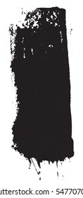Grunge texture. Black brush on white. Vector template. Urban Background. Dust Overlay Distress Grain. Hand drawn illustration. Abstract shape for your design or scrapbook. 