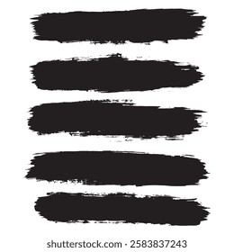 Grunge texture black color brush stroke lines and shape